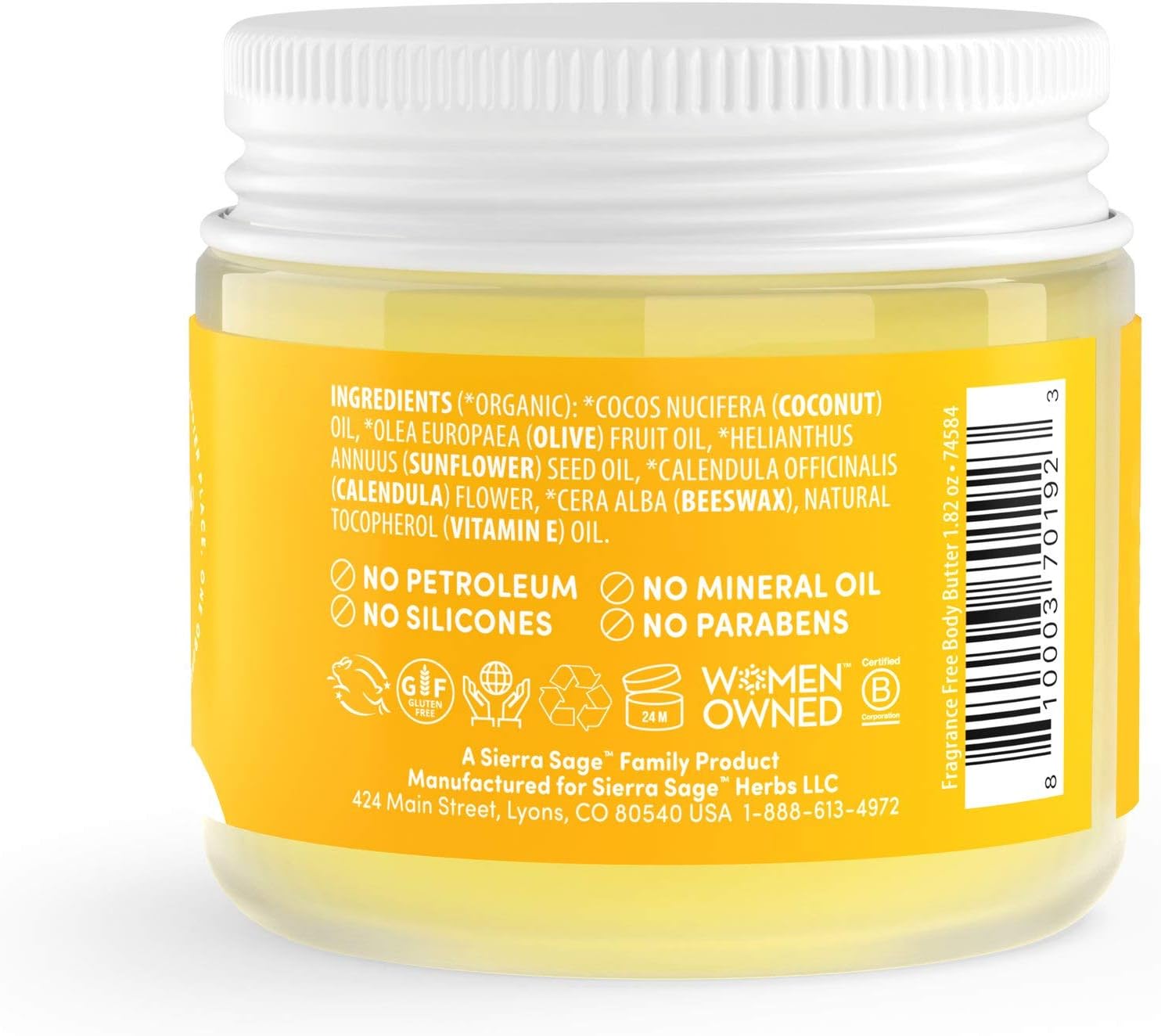 Green Goo Southern Butter Natural Intimate Body Butter, Fragrance Free, 1.82-ounce Jar