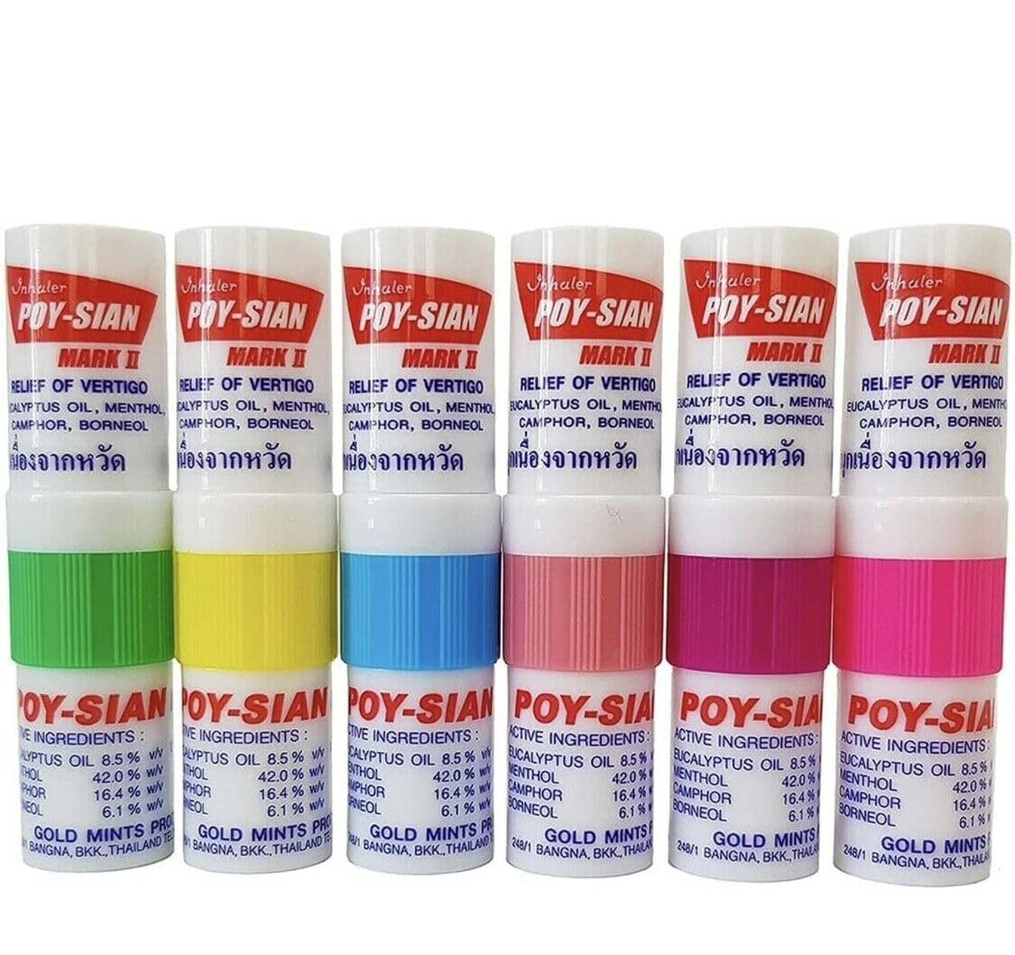 POY-SIAN Mark II Menthol Nasal Inhaler 60 Pcs (1 Box - 5 Dozen)