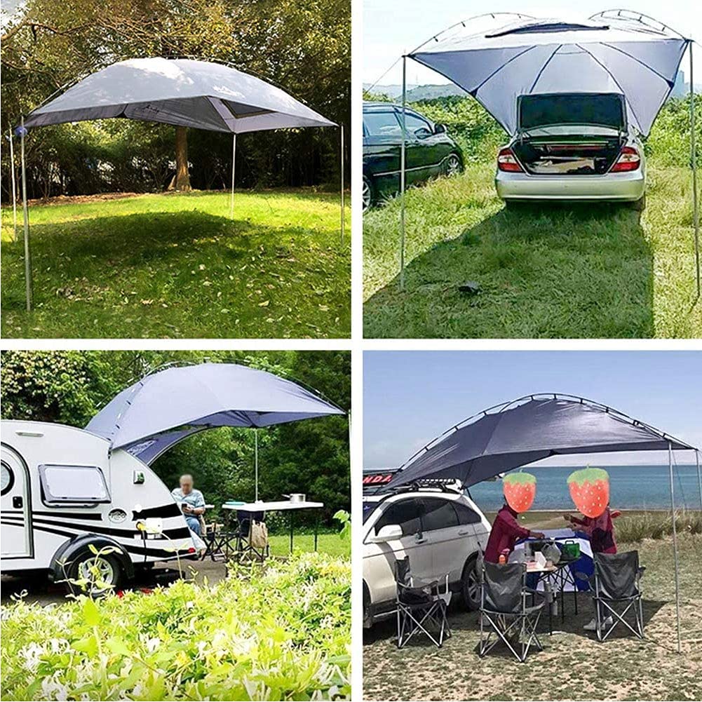 Tenda Da Tetto Parasole Per Auto E SUV – Riparo Pieghevole Da Campeggio 190T (Marrone)