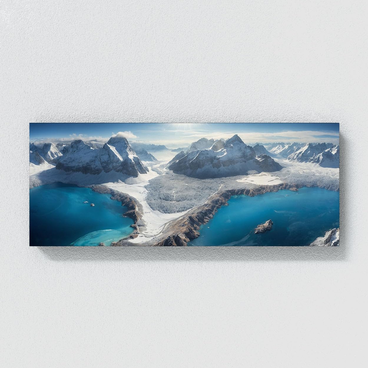 Sense Canvas Carte du monde Vista 77 sur toile - Décoration murale - Grande taille 40 x 16 / 3,8 cm