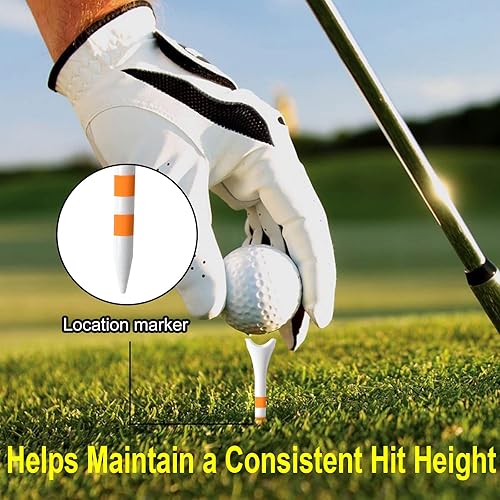 Miniatura 8 de Camisetas de golf de plástico extra gruesas  Paquete de 60100 (2-34 pulgadas  3-14 pulgadas)  Reduce la fricción, aumenta la distancia y garantiza