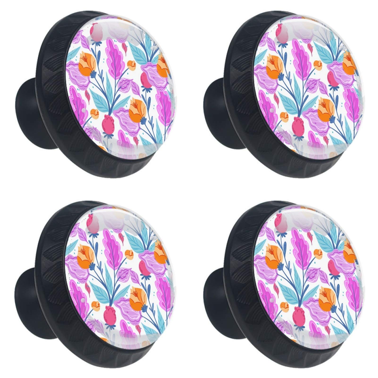 Boutons en verre coloré 30 mm pour meubles de cuisine et placards
