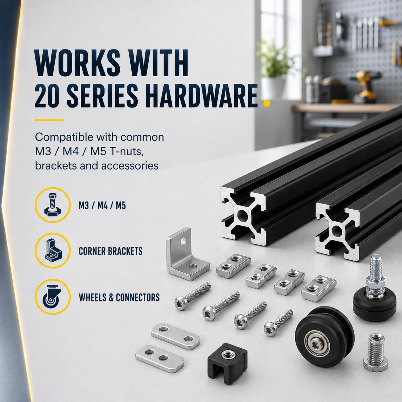 10 Pack 48" Black 2020 T-Slot Aluminum Extrusion, 1220 mm — Amazon image 6