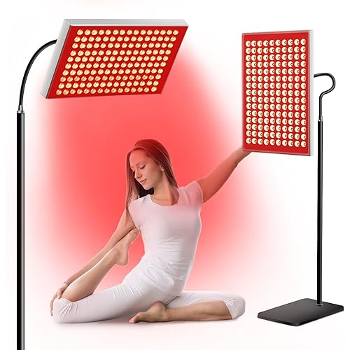 Red Light Therapy for Body, Red Infrared Light Therapy Panel with Stand, Red Light Therapy Lamp,LED 660nm Red Light and 850nm Near Infrared Light Therapy Device at Home for for Face Skin Full Body
