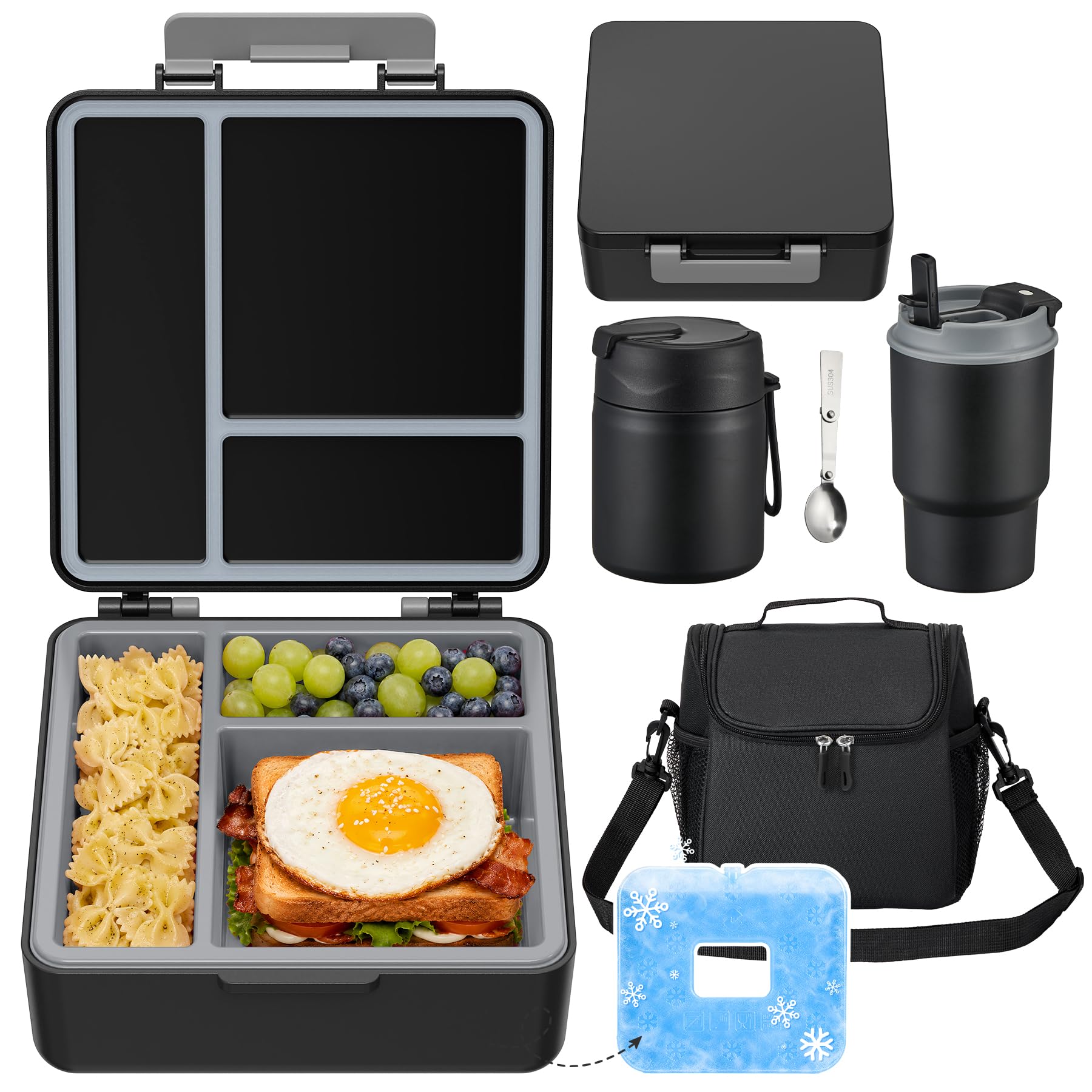 Pawtong Lunch Box Set with 17oz Thermo