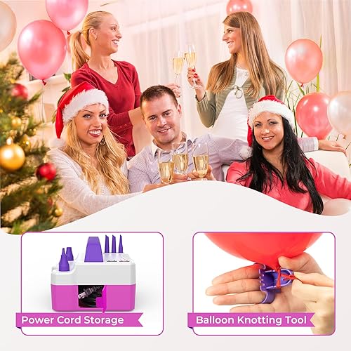 Miniatura 5 de ETENWOLF Electric Balloon Pump for All Balloons 110V 600W Balloon Blower for Party Metalic Latex 260q Foil Balloons, Balloon Inflator for Birthday