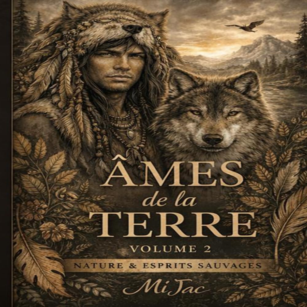 Âmes de la terre - Volume 2- Livre de coloriage en nuance de gris - Auteur MiJac