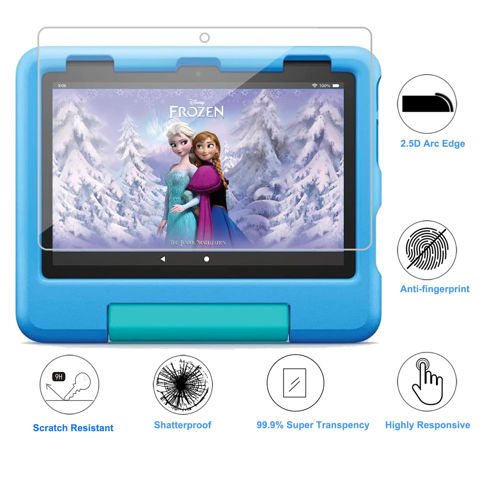 KXOYJAD Screen Protector for 8 Kids 2024/8 Kids Pro, Tempered Glass Film (2 Pack)