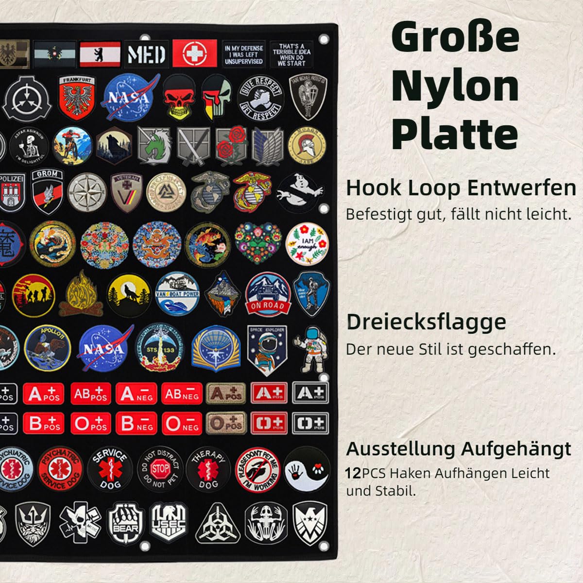 58 x 88 cm Tactische Militaire Patch Houder Board Haak 58 x 88 cm Tactische Militaire Patch Houder Board Haak