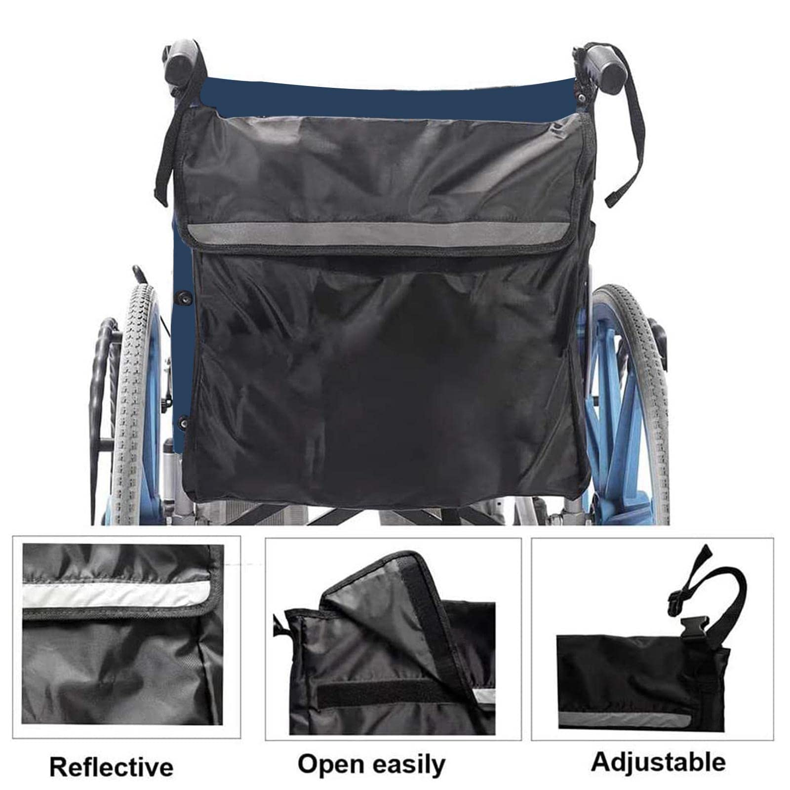 Bolsa para silla de ruedas, bolsa para silla de ruedas, tela Oxford 420D, accesorios para adultos