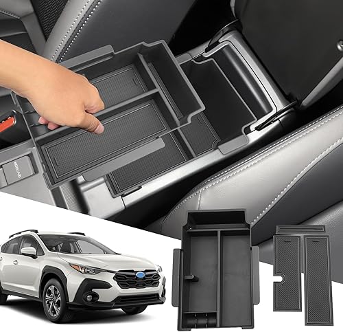 Miniatura 8 de SXCY Organizador de consola Subaru Crosstrek Impreza 2024, bandeja organizadora de consola Crosstrek 2024 para accesorios Crosstrek 2024, bandeja de