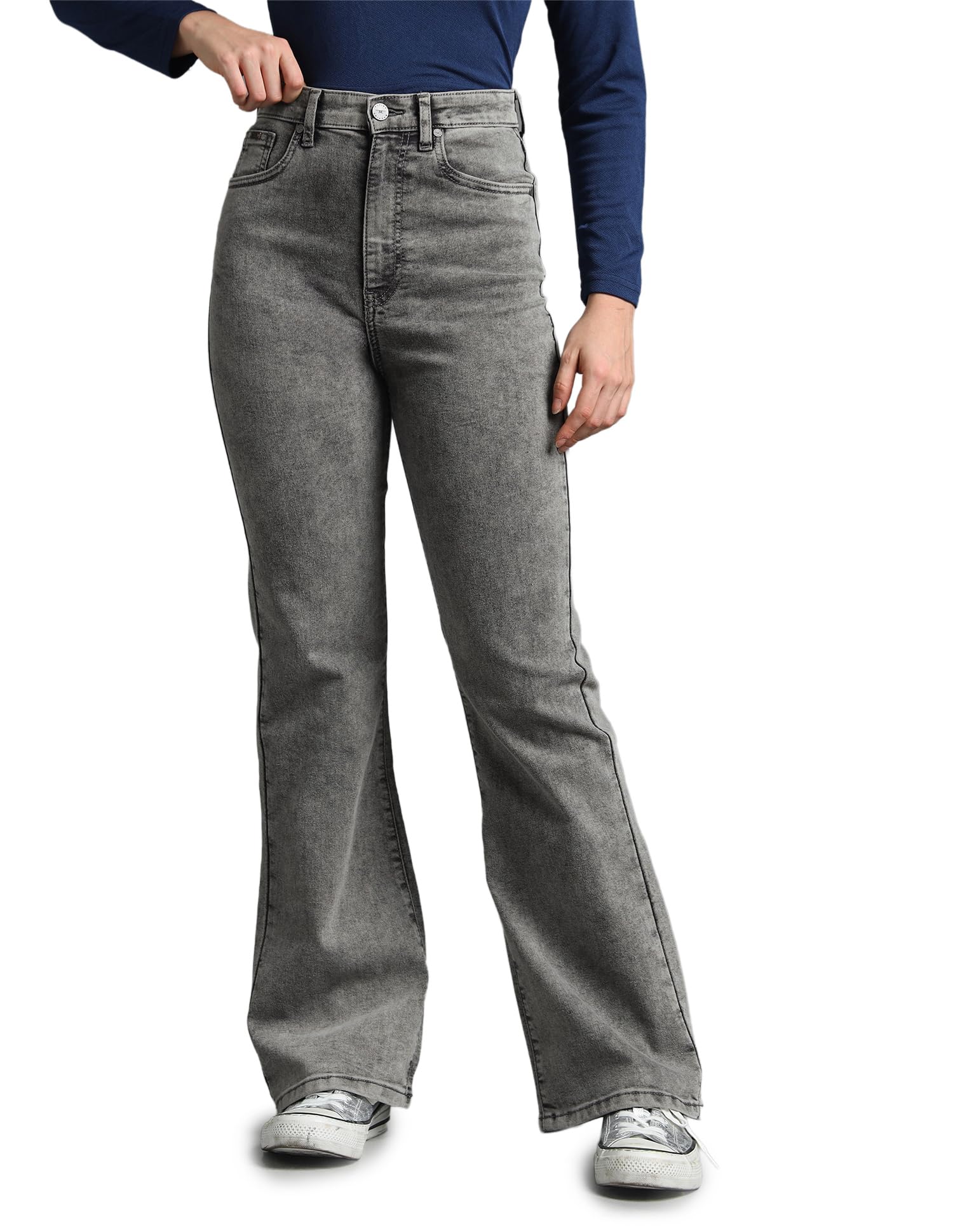 flying machine Women's Bootcut Fit Jeans| Solid | Ultra-high Rise | Stretchable | Jeans for Woman-picture-48