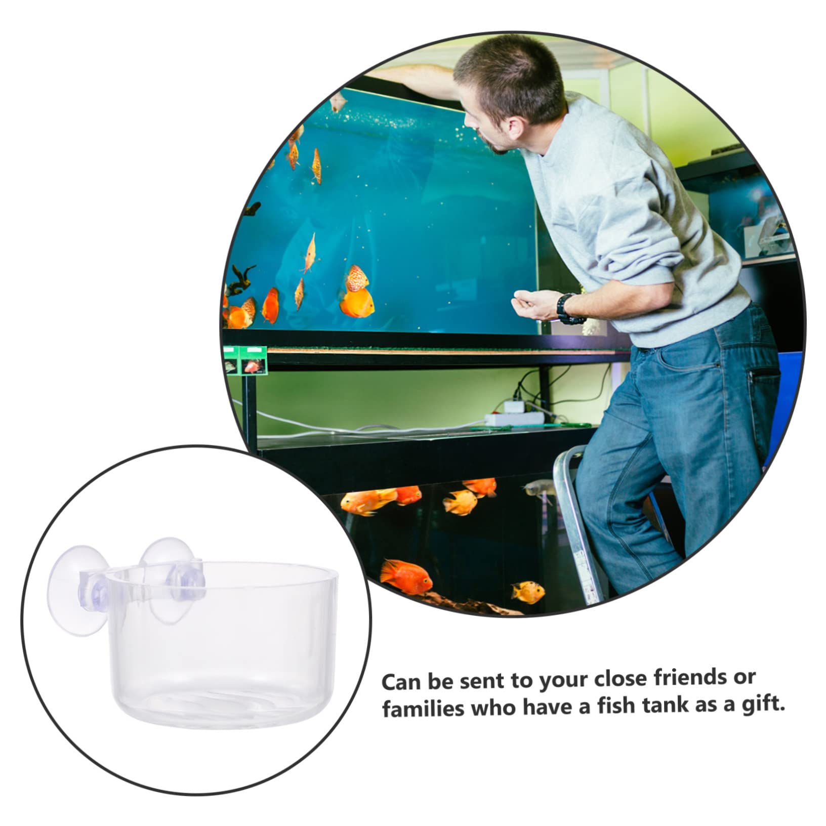 FRCOLOR 16piezas Taza Roja para Comedero De Peces Recipiente De Alimentación Compatible Acuarios