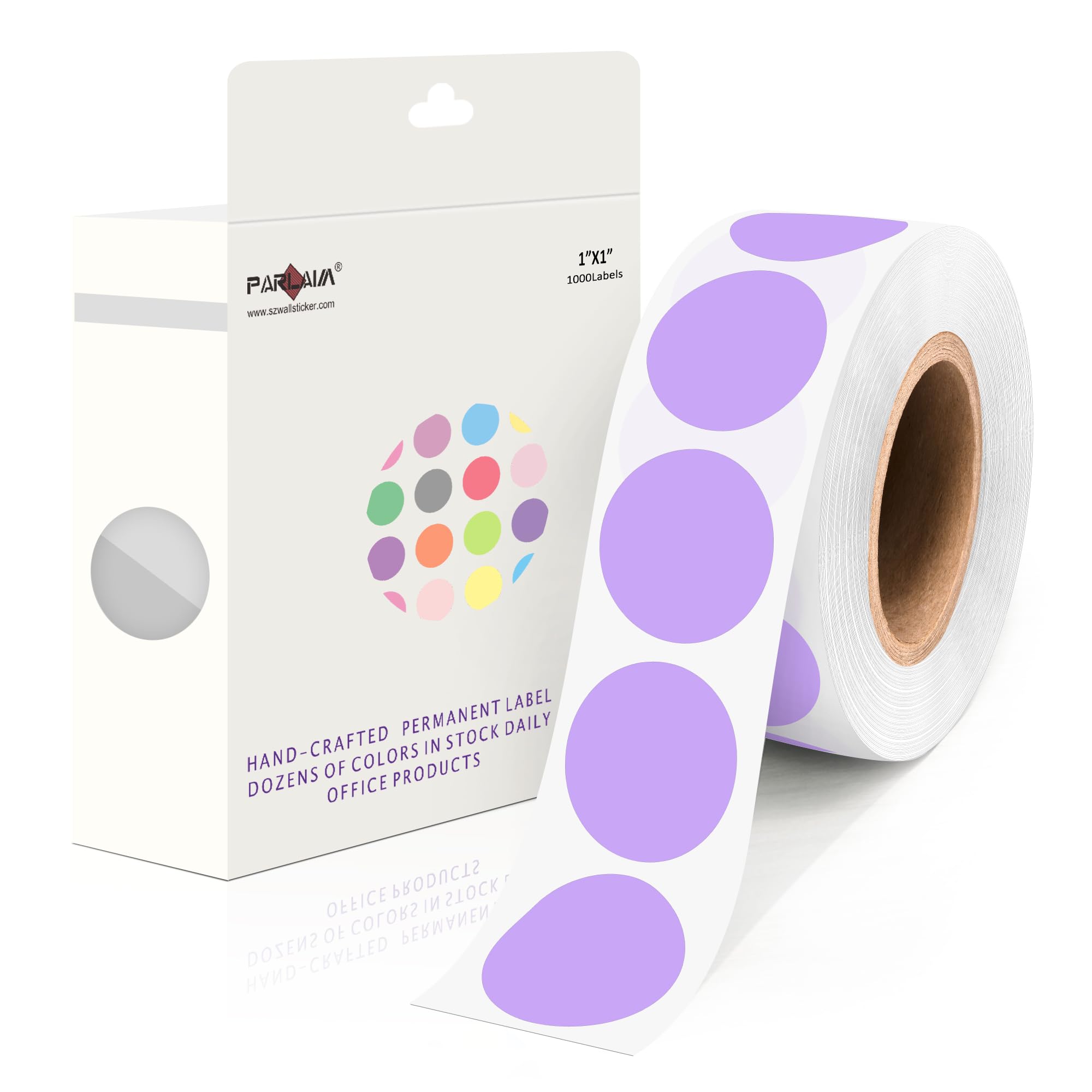 PARLAIM 1000 Pack, Lavender Dot Stickers 1 inch Round Circle Labels Garage Sale Stickers