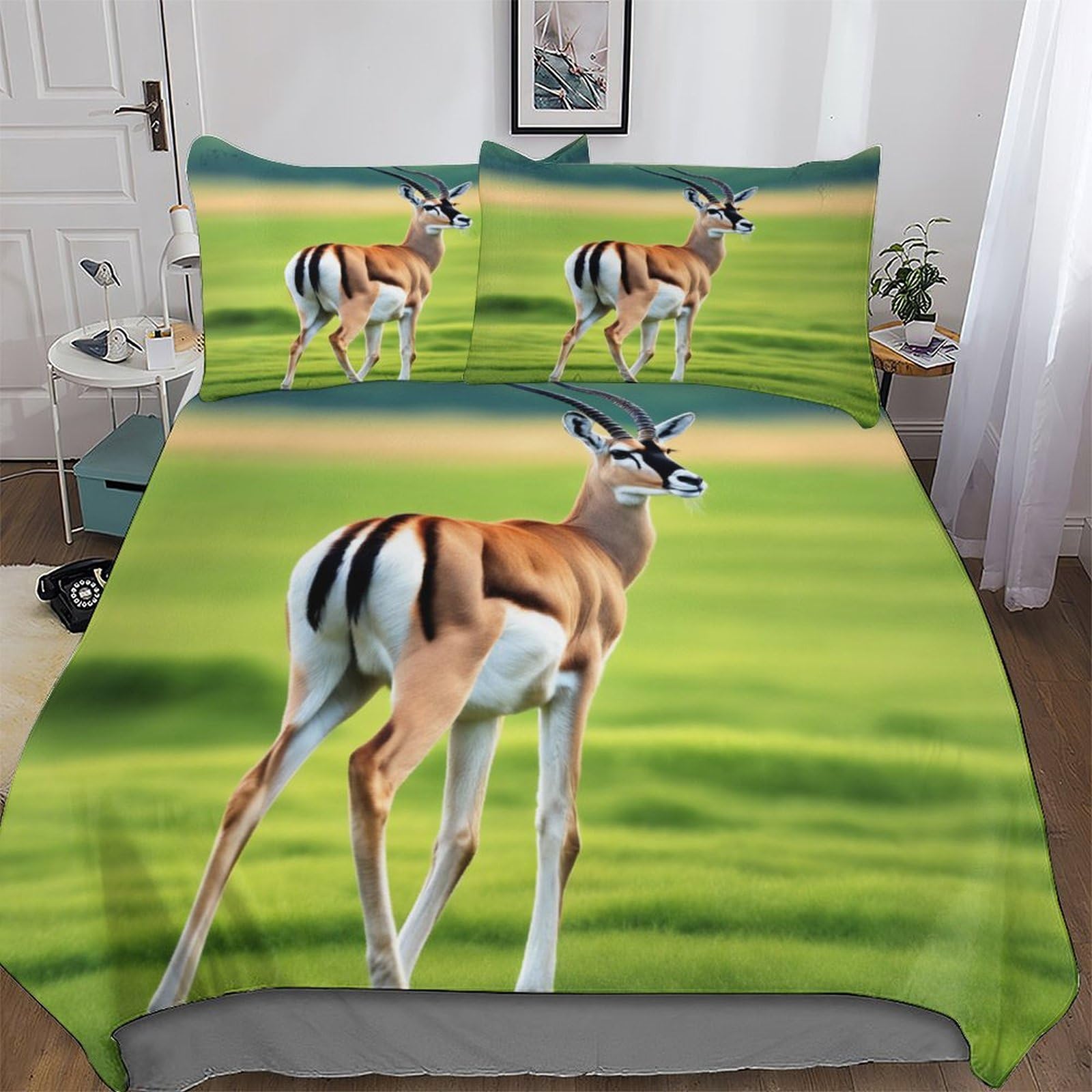 Housse de couette cerf 3 pièces 220x240 lit adulte enfant king