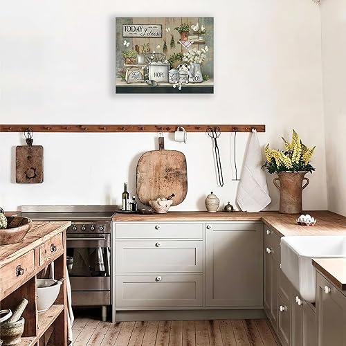 Miniatura 8 de Arte de pared rústico para cocina, cuadros de granja, decoración de pared de comedor de campo, impresiones de pintura Farm Today I Choose Joy