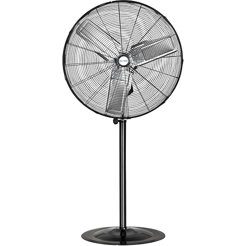 BILT HARD 8900 CFM 30" High-Velocity Industrial Pedestal Fan, 3-Speed Heavy Duty Industrial Standing Fan with Metal Aluminum Blades and Adjustable Height, Idea for Commercial, Shop, and Garage