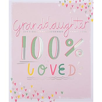 birthday card for granddaughter from hallmark embossed text design