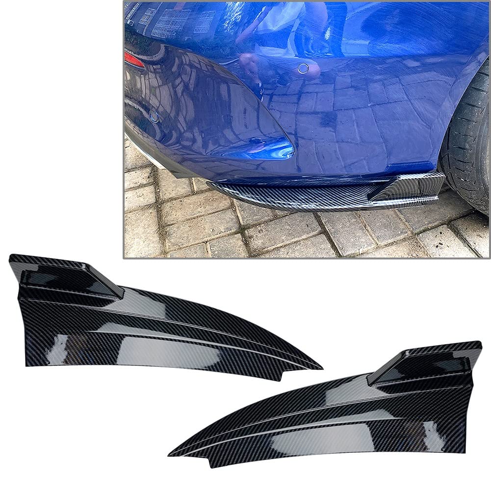 1 Paio Di Deflettori D'Aria Paraurti Posteriore Canard Per Mercedes Classe C W205 AMG-Line 2015-2018 - Nero Lucido