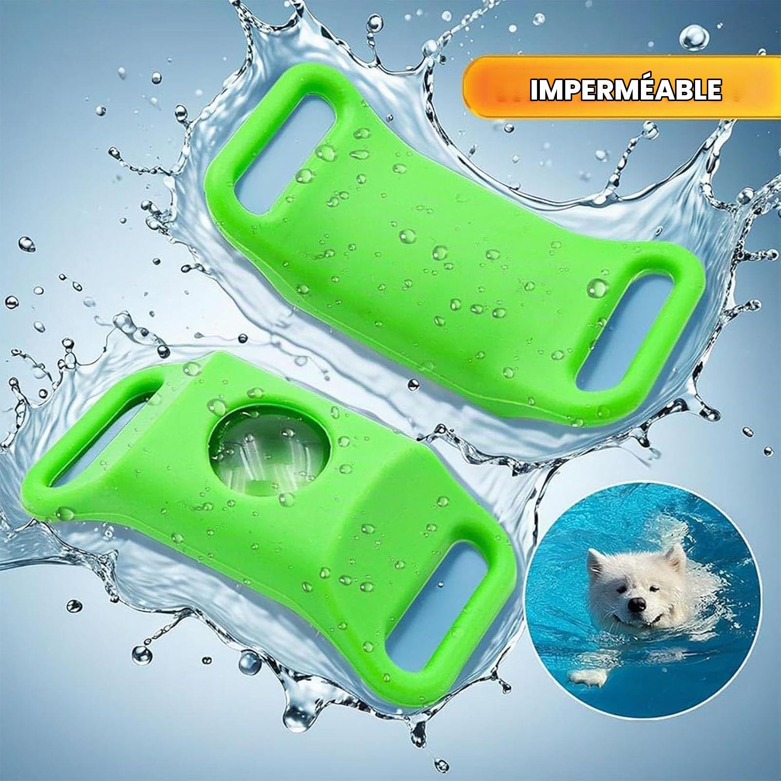 Colliers, médailles et pendentifs réglables pour Chiens, 100% naturels, adaptés à Toutes Les Races de Chiens. Imperméables, Ils résistent à la Pluie, à la Boue, aux rivières et à la baignade