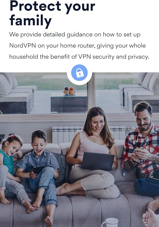 NordVPN Standard 18-Month VPN & Cybersecurity Software Subscription For 6 Devices - Block Malware, Malicious Links & Ads, Protect Personal Information | PC/Mac/Mobile | Activation code via Mail