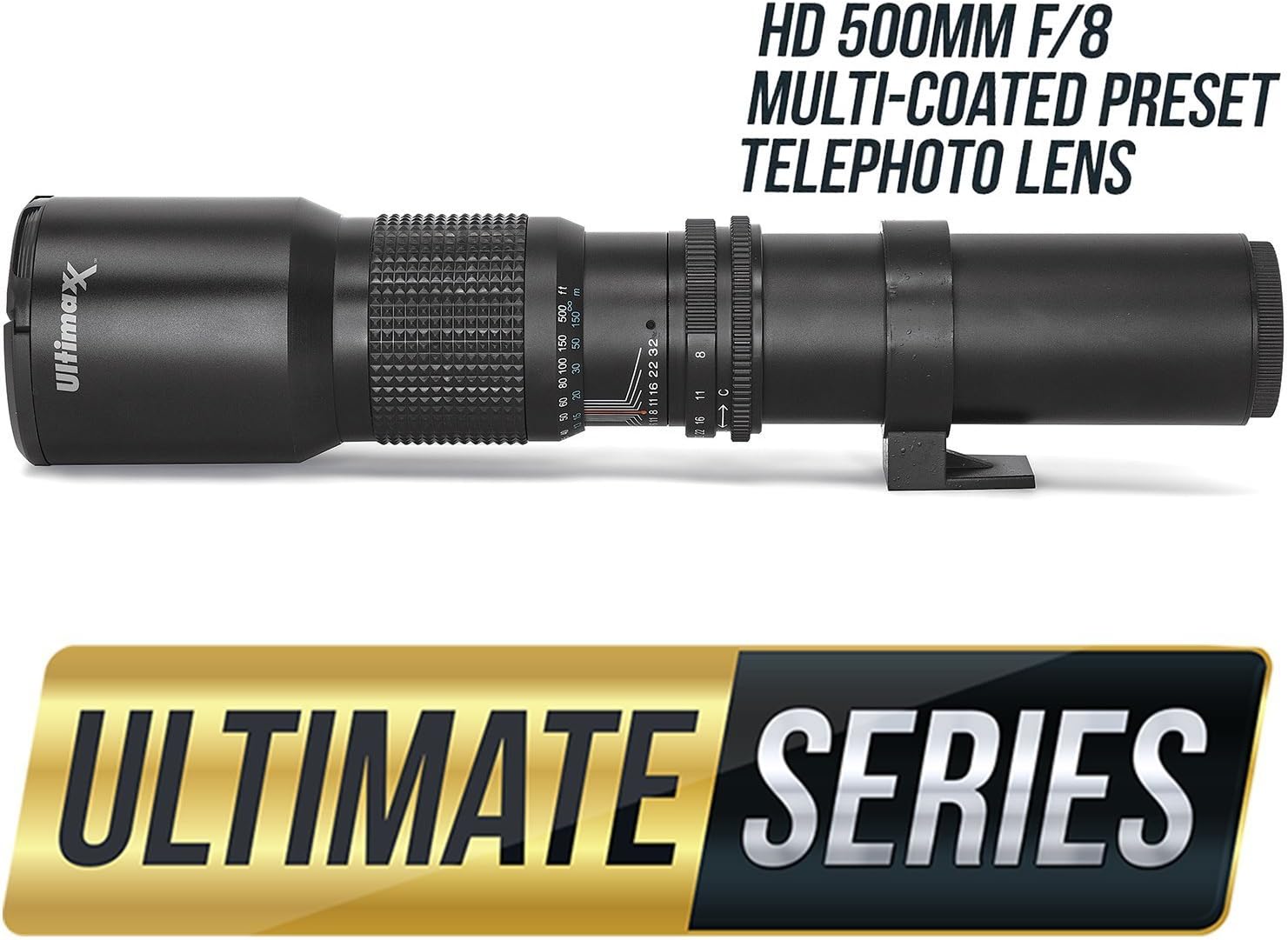 Ultimaxx 500mm (1000mm w/ 2X Converter) Telephoto Zoom Lens Plus Accessory Kit; Includes: 2X LPE6 Batteries and More Designed Specifically for Canon EOS R and RP Mirrrorless Cameras