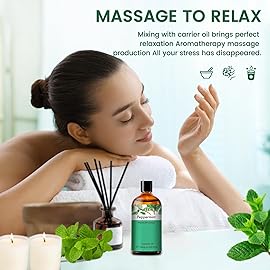 PHATOIL Peppermint Essential Oil, Huge 3.38 Fl Oz Pure and Natural, Premium Grade Essential Oil for Diffuser and Aromatherapy