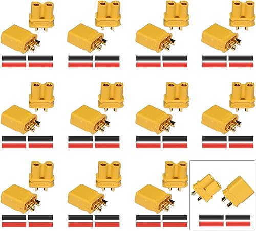Miniatura 7 de QIAN ZI QIU 10 pares de conectores XT60 XT60 macho y hembra, conectores de alimentación de bala, adecuados para RC Lipo batería de control remoto de