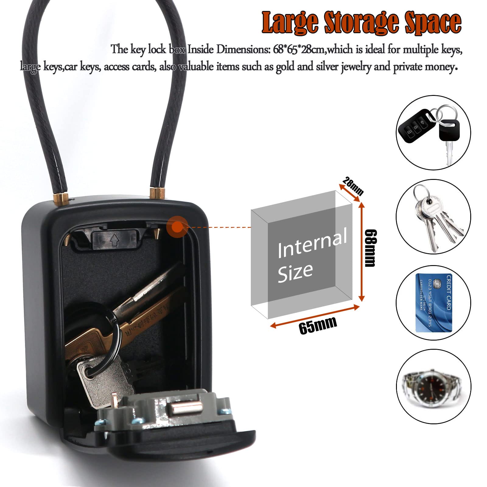 5482d Lock Box Master Lock Large Key Lock Box – Combination Dial ...