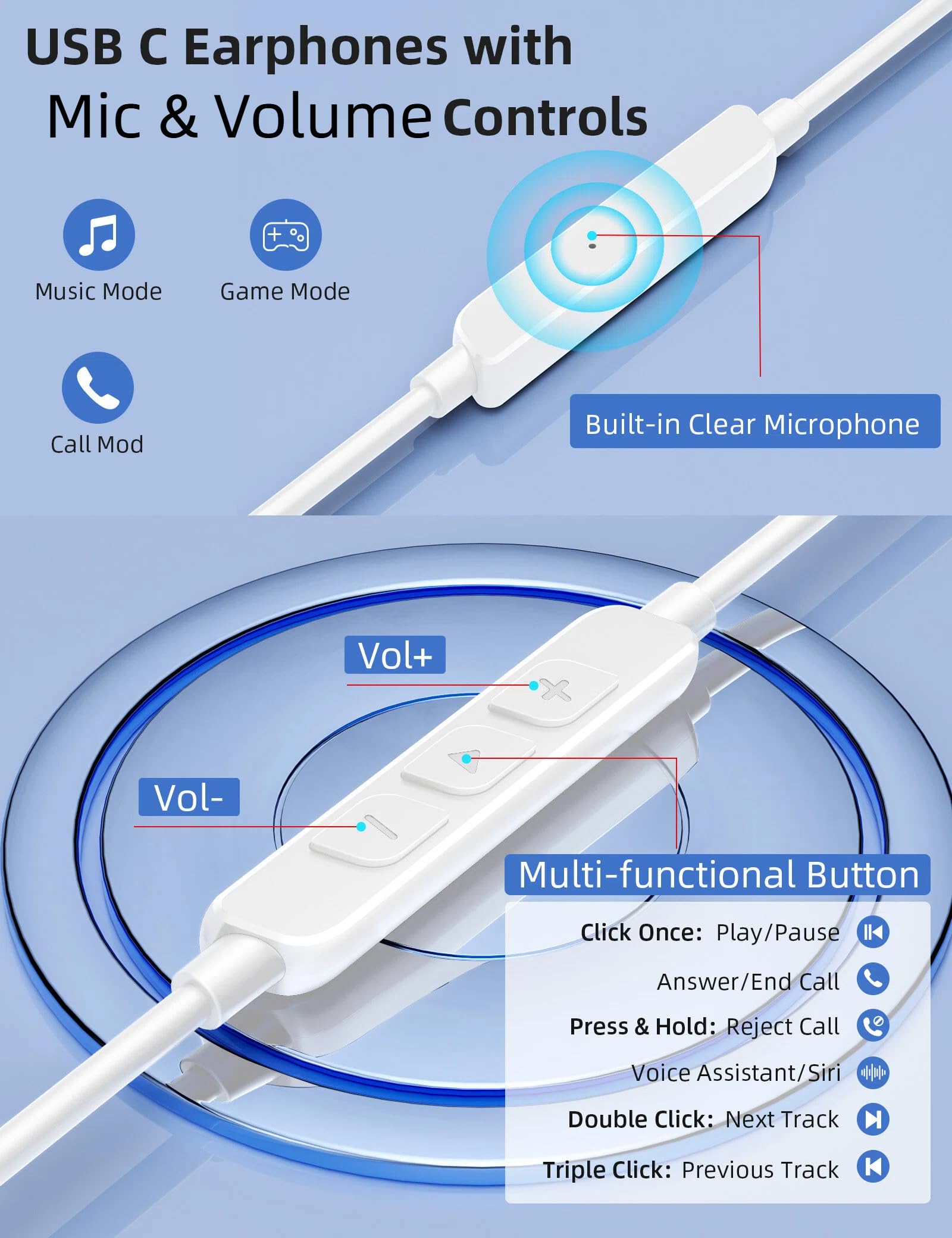 Słuchawki USB typu C otwarte ucho regulowane nauszne hak zestaw słuchawkowy szkoła dziecko przewodowe słuchawki laptop przewodowe słuchawki douszne do iPhone'a 17 Pro Max 16 16e 15 Samsung A17 S25 S24