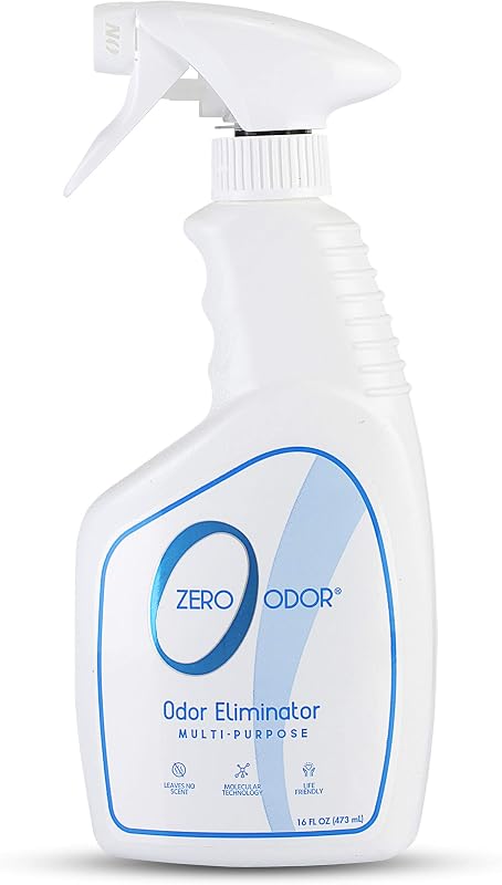Zero Odor Multi-Purpose Odor Eliminator, Fabric & Room Deodorizer, 16 oz | Odor Eliminator Spray for Closet, Bathroom, Basement, Trash & Upholstery, Air and Surface use