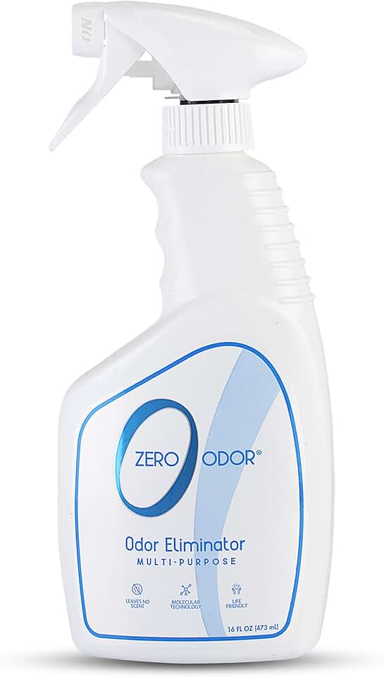 Zero Odor – Multi-Purpose Odor Eliminator - Air &amp; Surface Odor – Patented Technology for Bathroom, Kitchen, Fabric, Closet- Smell Great Again, 16oz