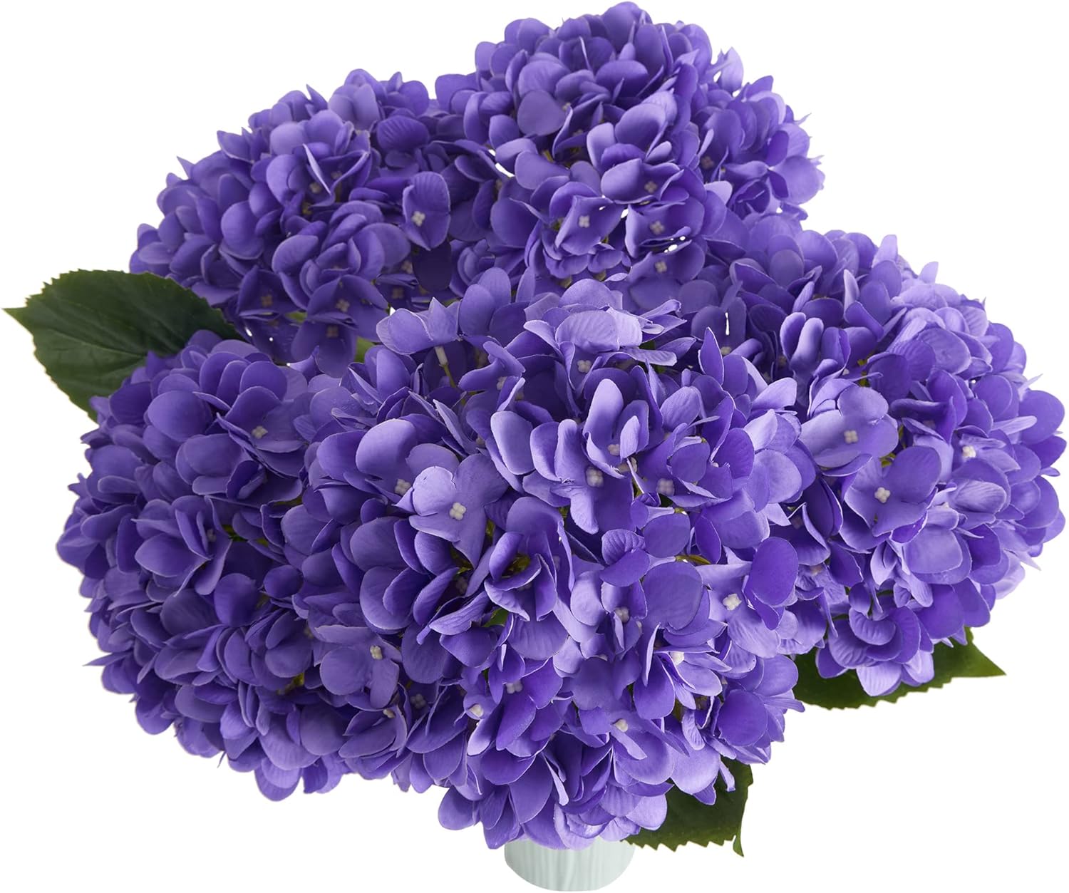 PARTY JOY 5PCS 15.4In Artificial Hydrangea Silk Flowers Bouquet Faux Hydrangea Stems for Wedding Centerpieces Home Decor