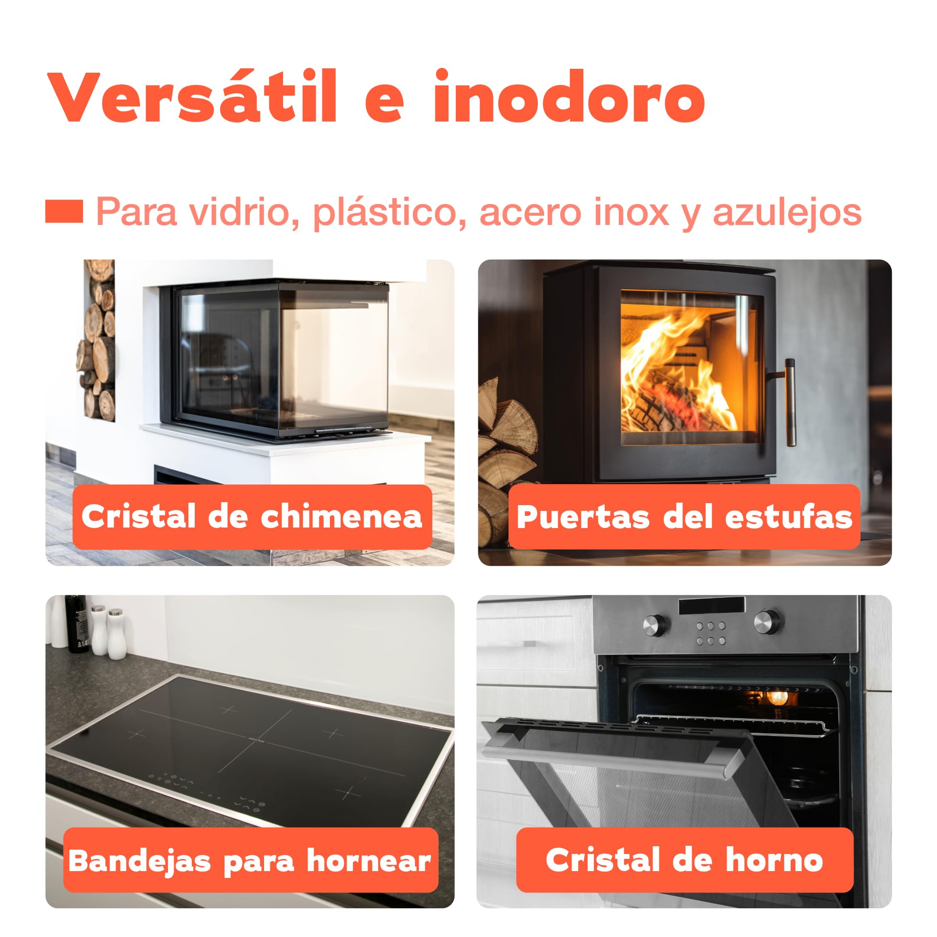 bio-chem Limpiacristales para chimeneas 3x 500ml + paño