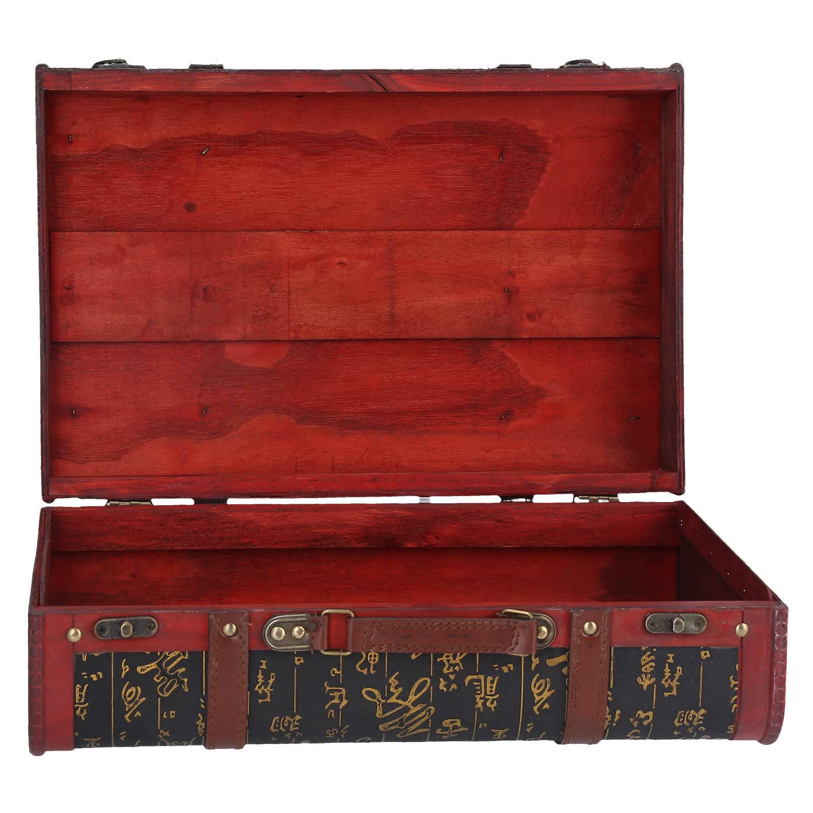 Fdit Custodia in Legno Vintage, Protezione Dalla Polvere, per Oggetti da | Design elegante, ampio spazio interno, maniglia resistente, perfetta per le vetrine