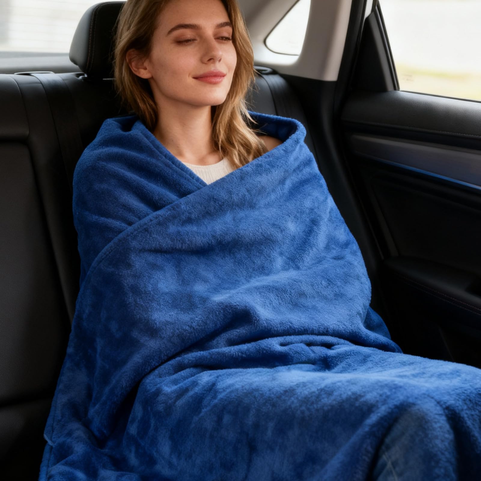 Coperta Riscaldante Per Auto Spegnimento Automatico Morbida Portatile | 12V Coperta Elettrica Riscaldante per Veicoli Per Campeggio Viaggi Stradali Famiglia Donne Adulti Anziani