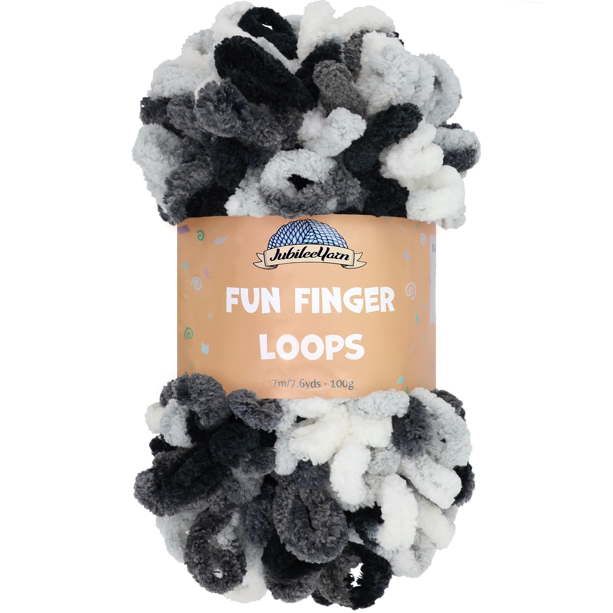 Fil à boucles de doigts JubileeYarn Hera en polyester pelote de 100g