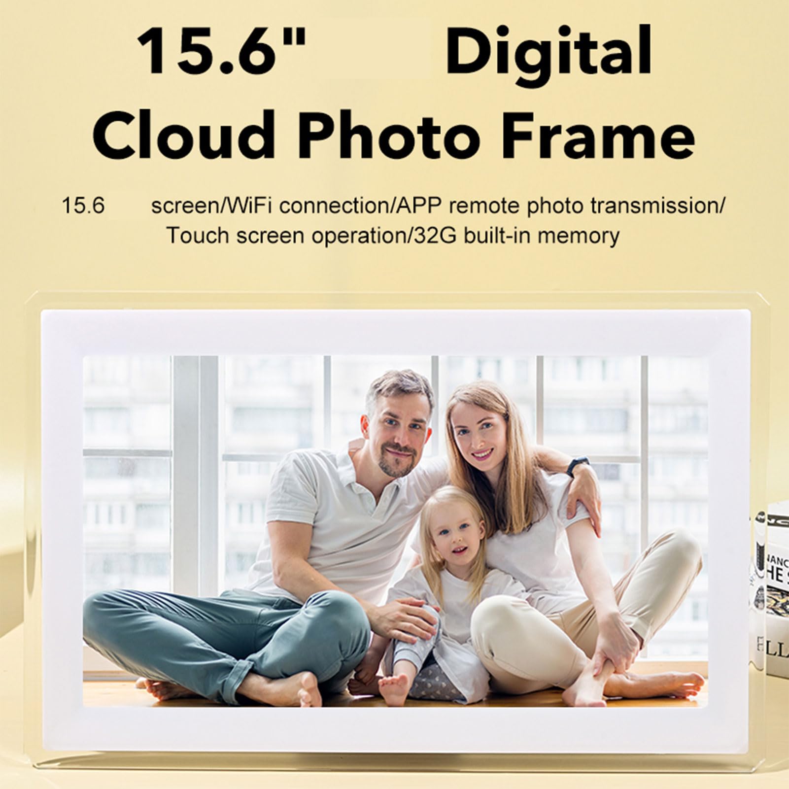 XUMIUZIY 15,6 Zoll Wandplaner, Digitaler Kalender mit Touchscreen, Elektronische 32 GB WiFi Bilderrahmen für Familienpläne, an der Wand Montierbarer Familienplaner, APP Zugriff (EU-Stecker)