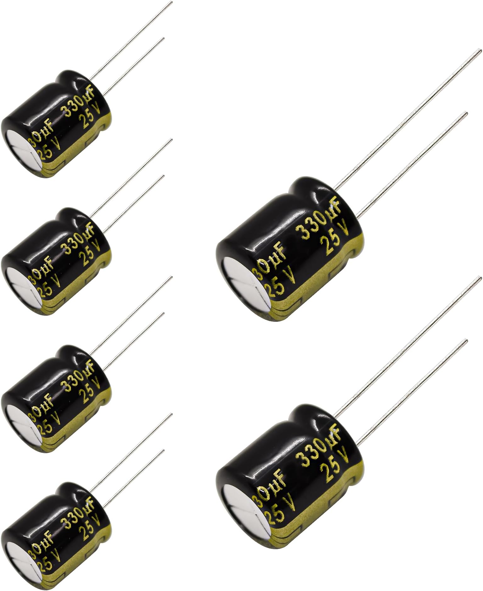 Replacement for 6 pcs Panasonic FM Series Capacitors 25V 330uf Low Impedance