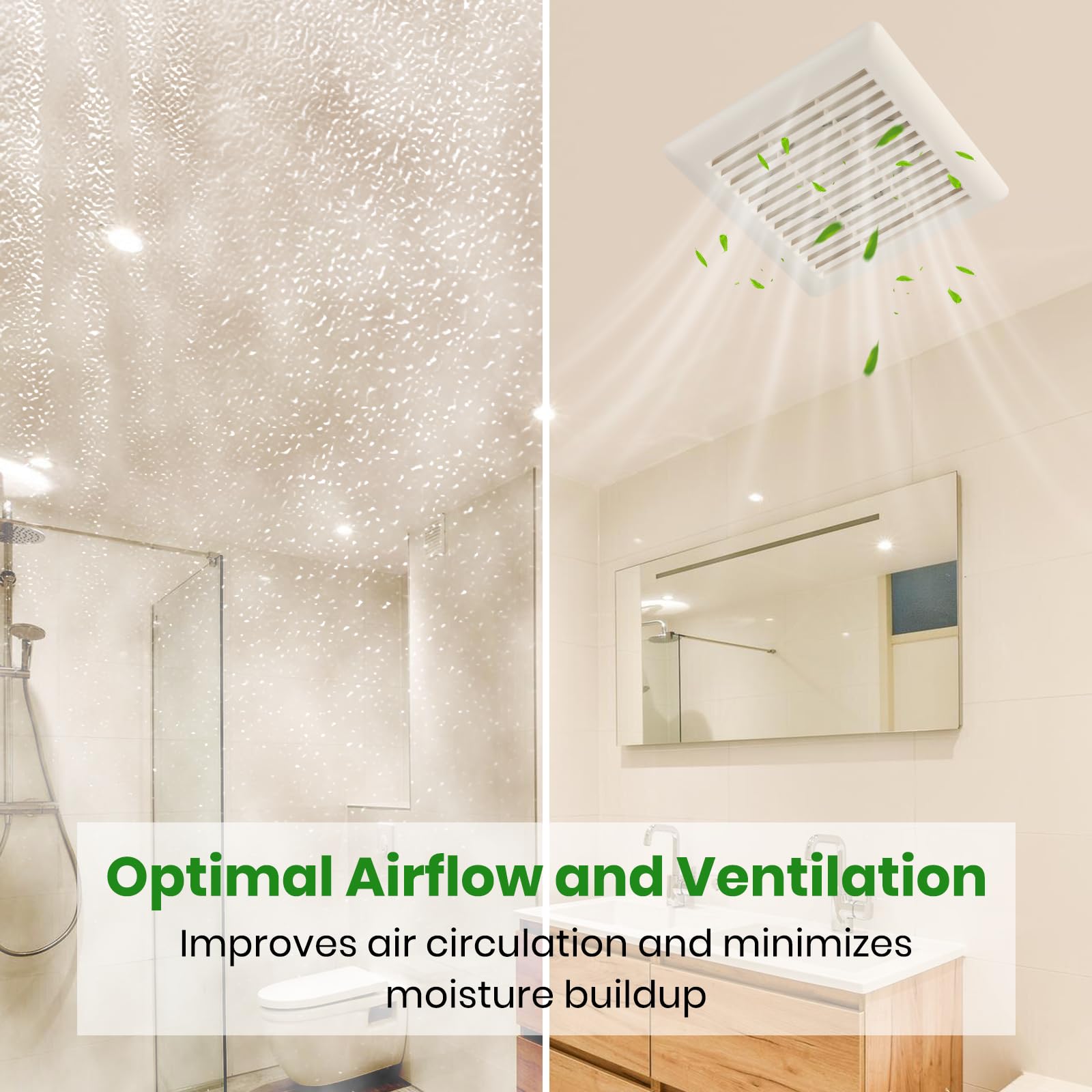 Calvana Paquete de 2 cubiertas para ventilador de baño C350GN con resortes, rejilla de repuesto para ventilador de escape de 8-3/4 x 9-1/8 pulgadas, compatible con Broan-NuTone, compatible con los