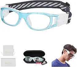 Óculos de segurança infantis esportivos lacrosse basquete raquetebol óculos substituíveis para lentes de grau