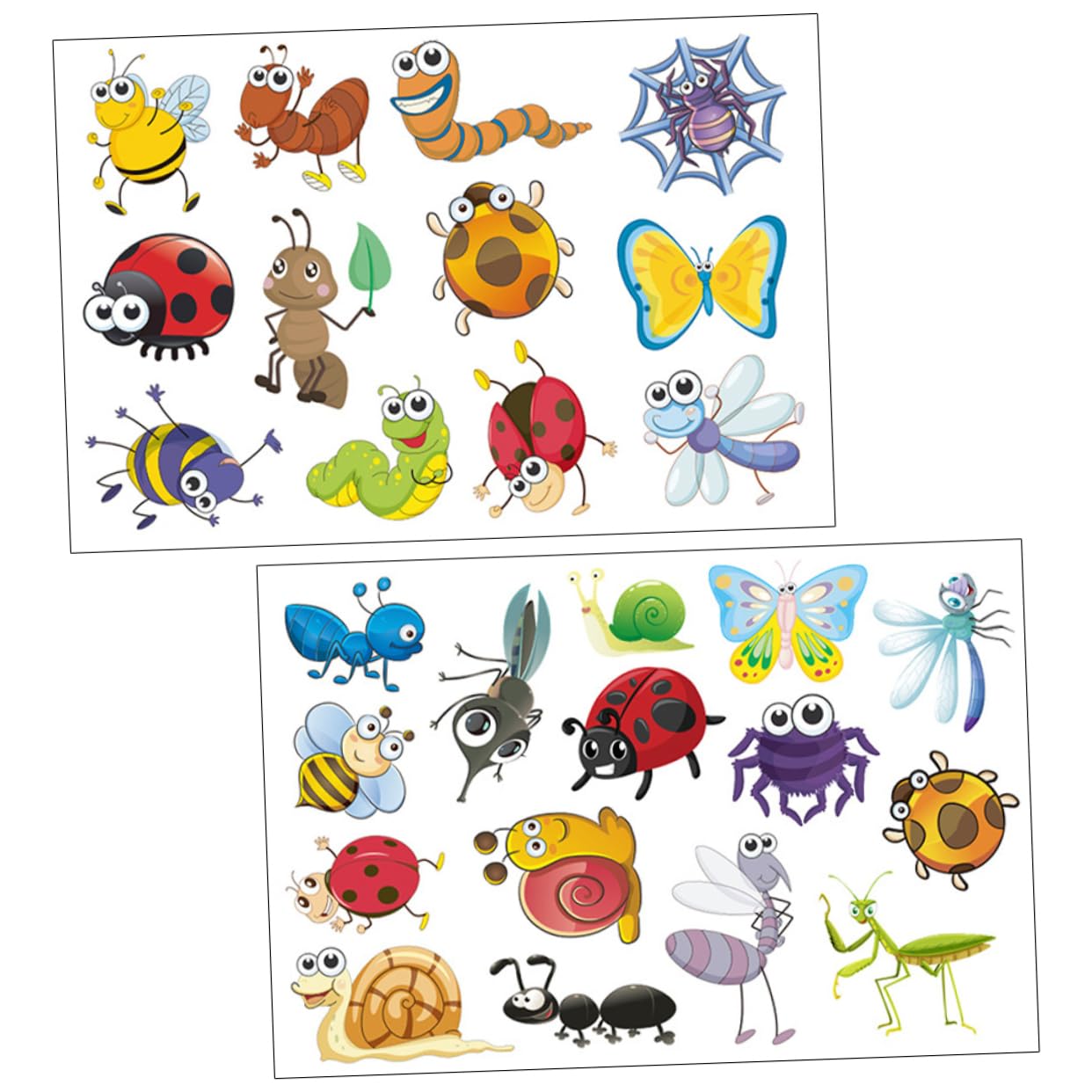 Zerodeko 5juegos Pegatinas Decorativas Estáticas Para Ventanas Diseño De Insectos y Animales Para Habitaciones Infantiles y Decoración De Interiores