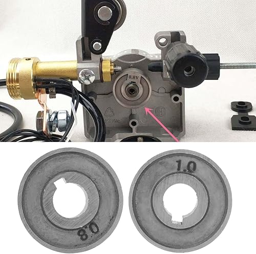 Miniatura 7 de Alimentación de alambre de rollo de accionamiento para soldador MIG, 0.80.039 in (.030" .039") ranura moleteada OD 1.2" ID .40" reemplazo del rollo