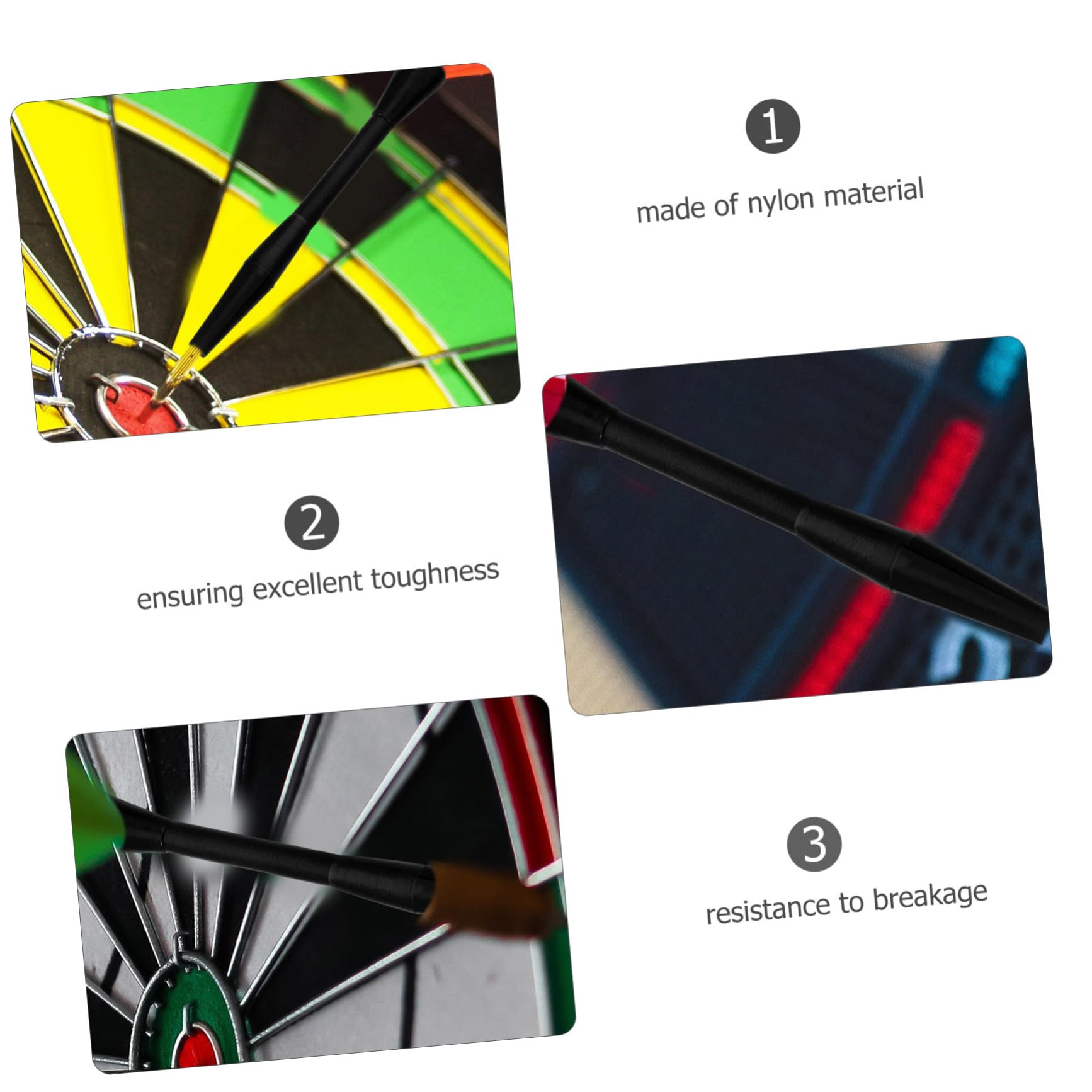 SUPVOX 3sets Thread Shafts for Nylon Shafts Replacement for Steel Tip Portable Easy to Use 50pcs*3