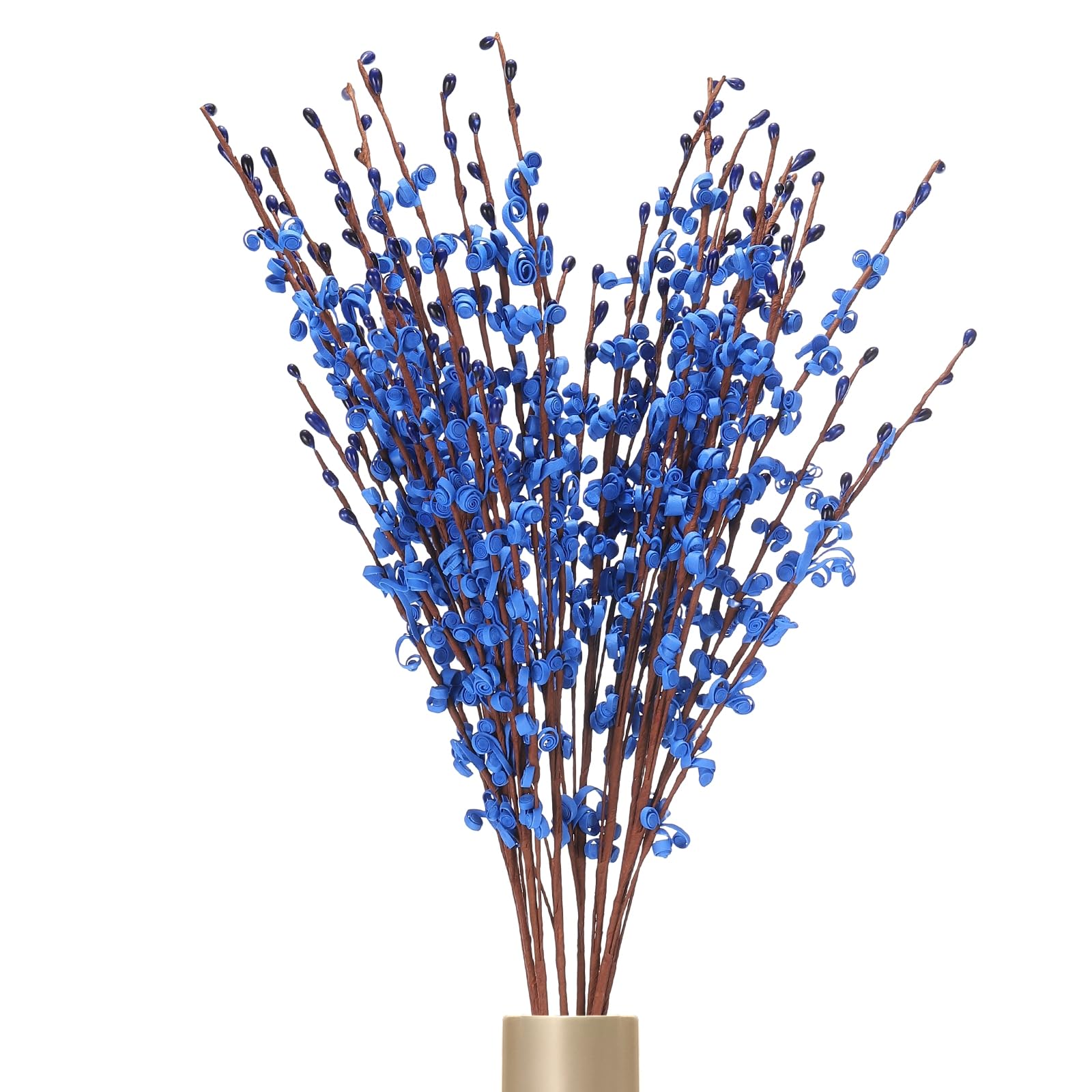 sourcing map 8Pcs Artificial Jasmine Flowers, 22 Inches Long Stems Tall Fake Flower Bouquet Faux Jasmine Plant for DIY Floral Art Arrangements Home Party Hotel Decoration(Sapphire Blue)