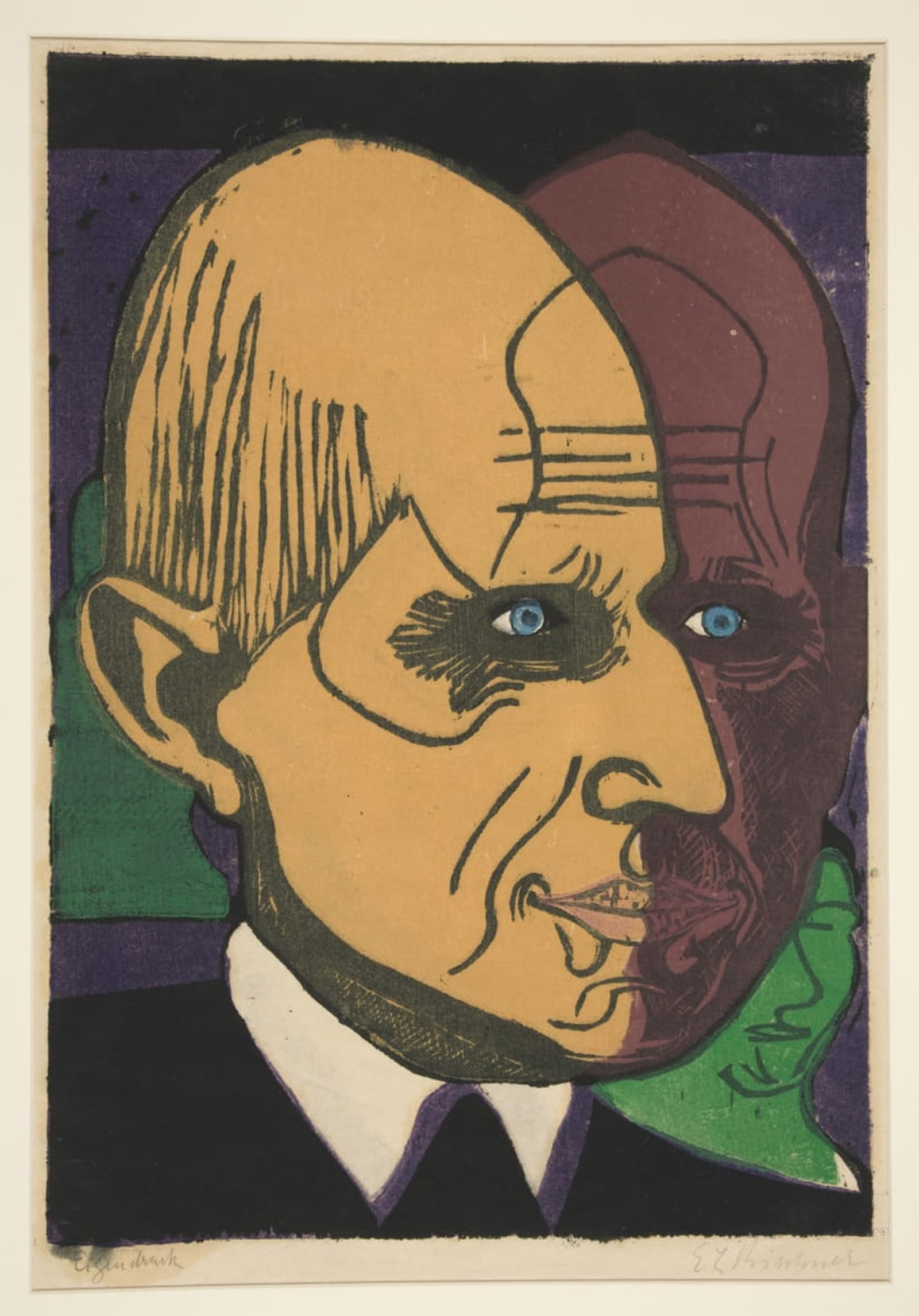 SERENDIPITP Vintage Wall Art Canvas Nordic Poster Canvas Print Picture Head by Ernst Ludwig Kirchner Wall Art Poster for Home Decor 60x90cm
