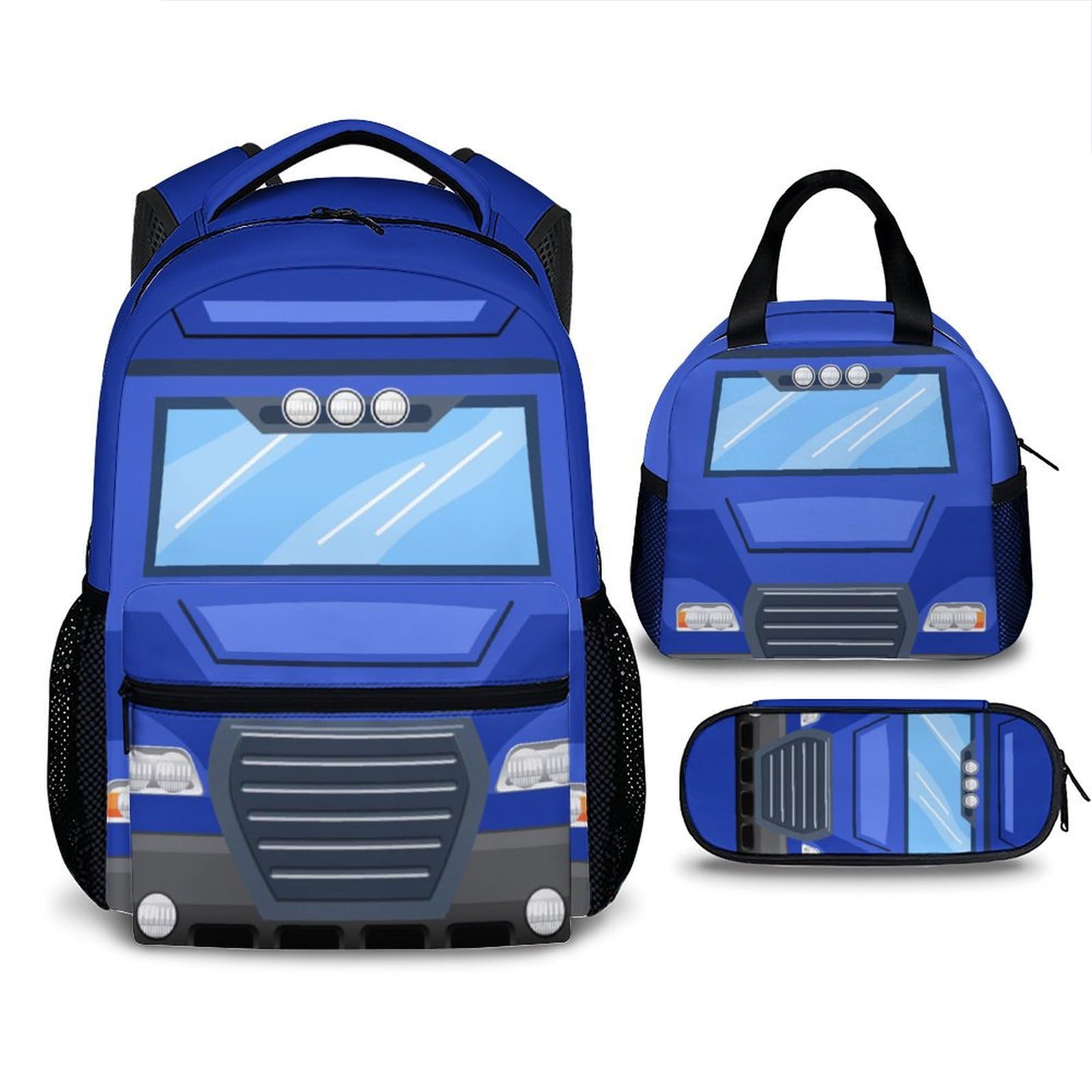 GIHSWE Kids School Backpacks Set, Car Bookbag and Pencil Case Bundle for Kindergarten Preschool Travel, Back to School Supplies, Large Capacity Car