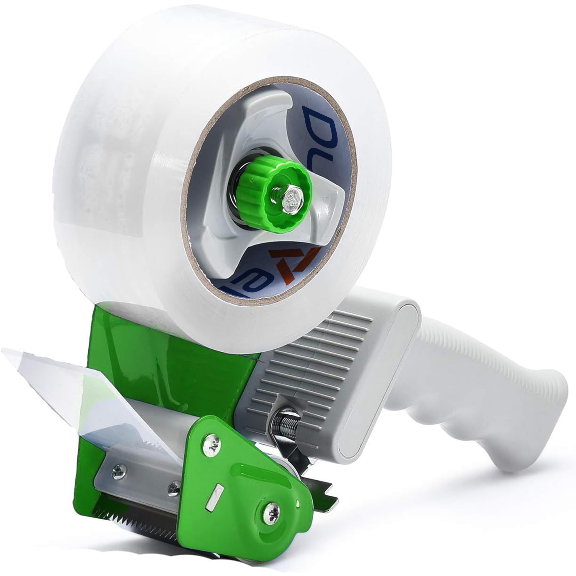 Duravel Packing Tape Dispenser Gun and 2 Inch Clear Tape - Carton Packing Tape, Lightweight Industrial Side Loading Tape Dispenser