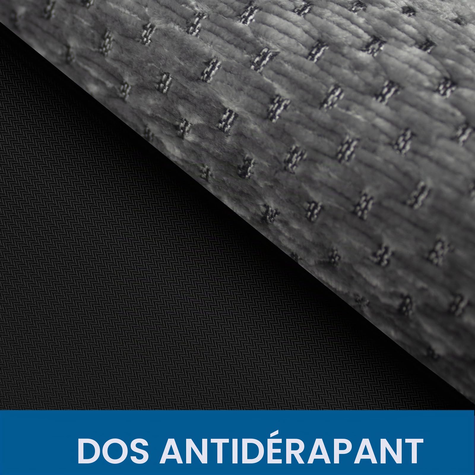 Tapis de Bain Antiderapant 50 X 150 cm, Moelleux en Microfibre, Tapis Antidérapant en Caoutchouc, Absorbant l'eau, Tapis Lavable en Machine, Extra Epais, pour Douche, Baignoire, Gris