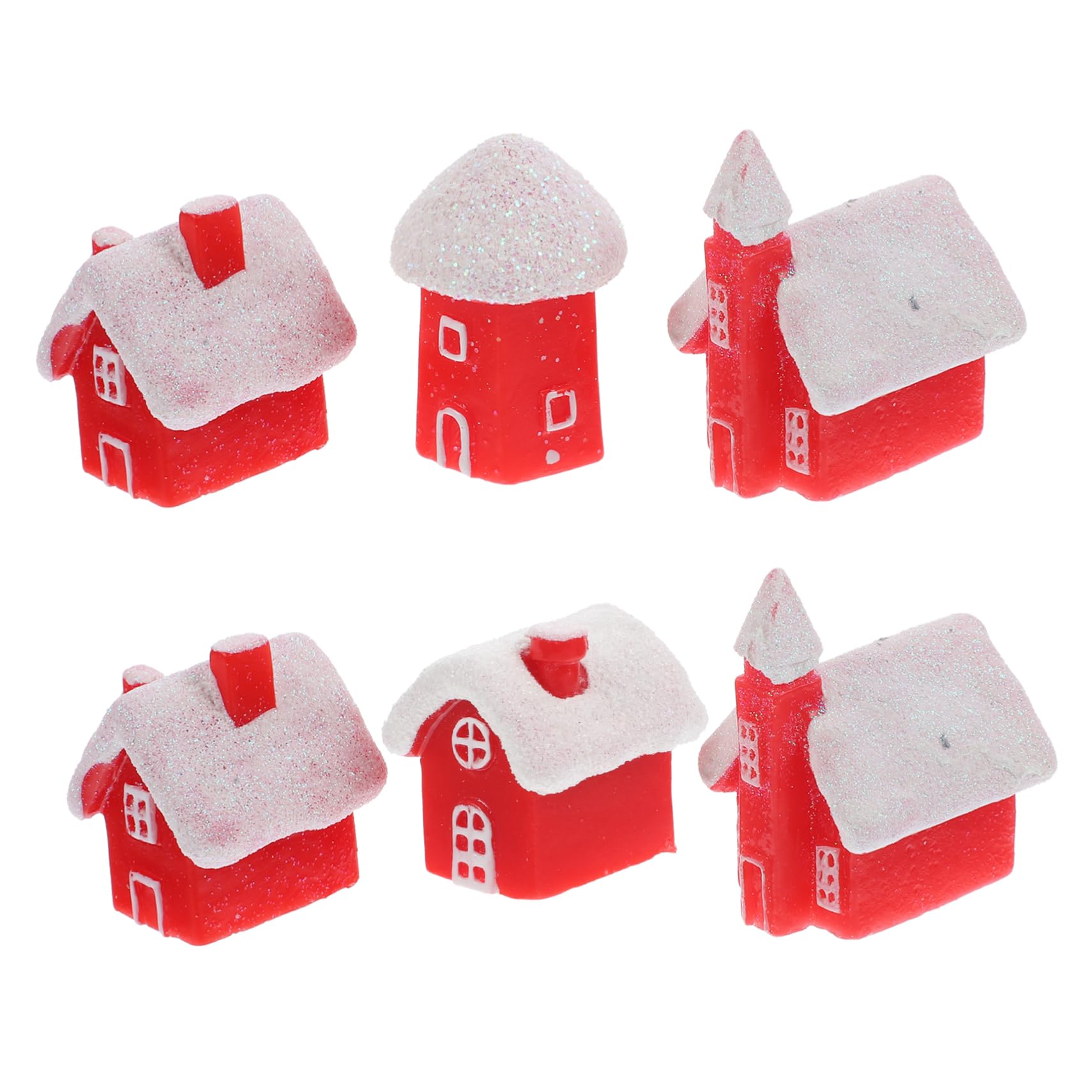 Parliky Mini Model Ornaments Christmas Decor for Bedroom Micro House Models Festive Look